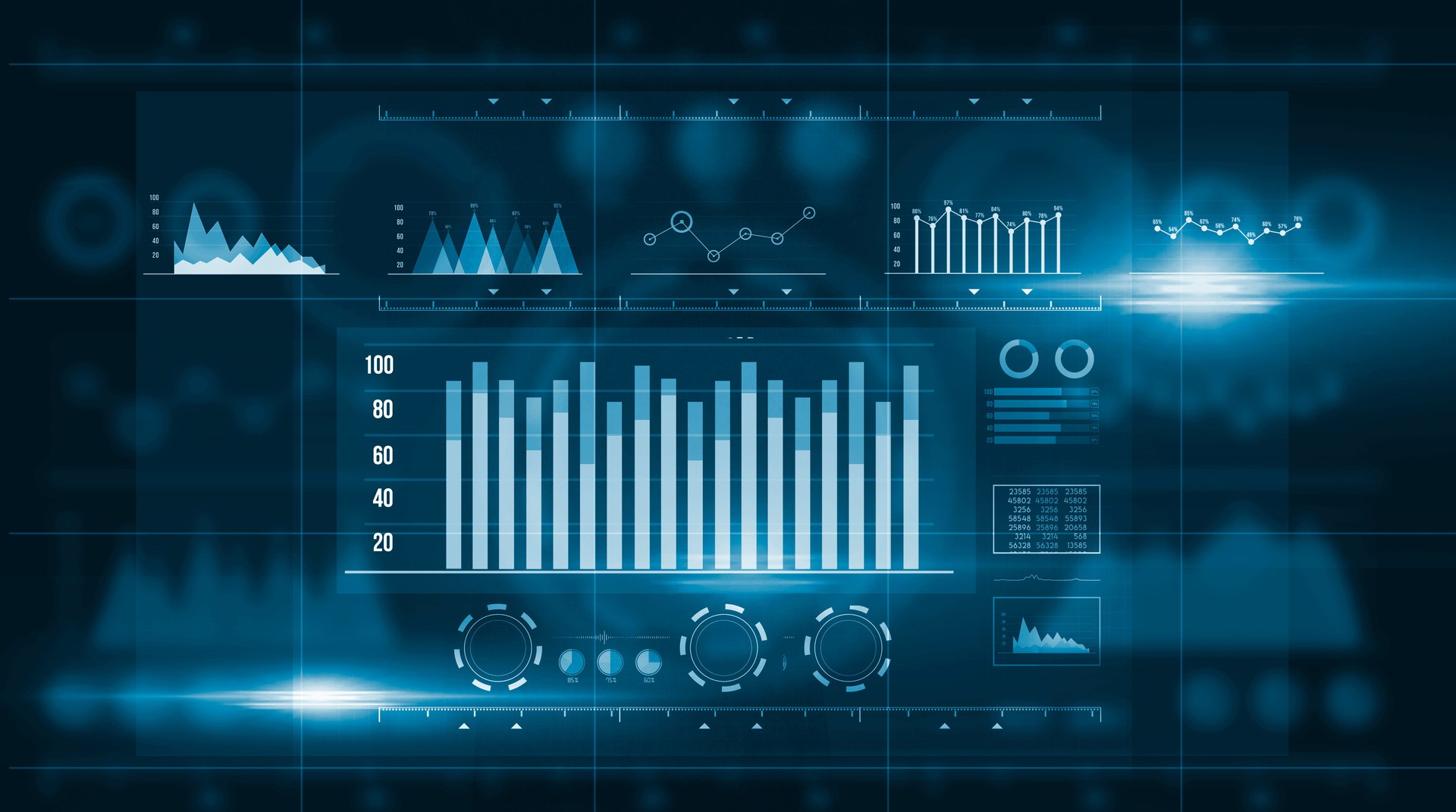 Sales data and economic growth chart. Business strategy. Abstract icon. Digital marketing. Futuristic business investment information technology.